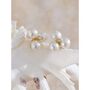 Monaco D’or Gold Pearlrow Centi Flower Stud Earrings, thumbnail 1 of 2