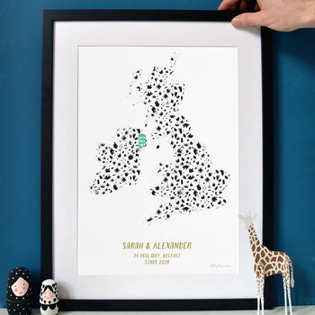 Personalised Home Map Print, 3 of 6