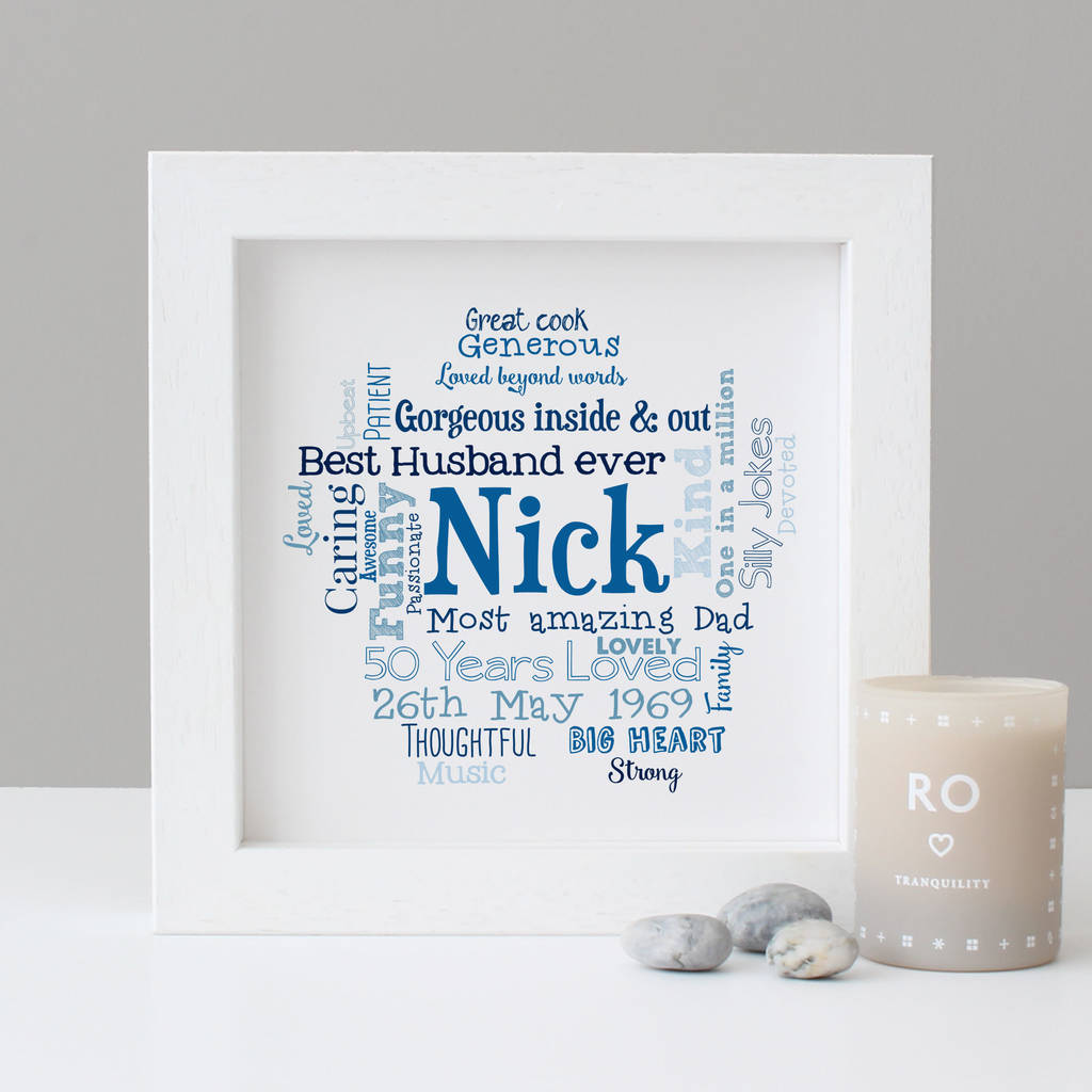 Personalised 50th Birthday Gift For Him By Hope And Love 