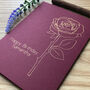 Personalised Rose Flower Birthday Gold Foil Card, thumbnail 1 of 8