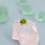 Genuine 1 Ct Peridot Ring In Sterling Silver, thumbnail 5 of 11