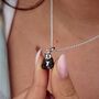 Sterling Silver Panda Charm Necklace, thumbnail 1 of 6
