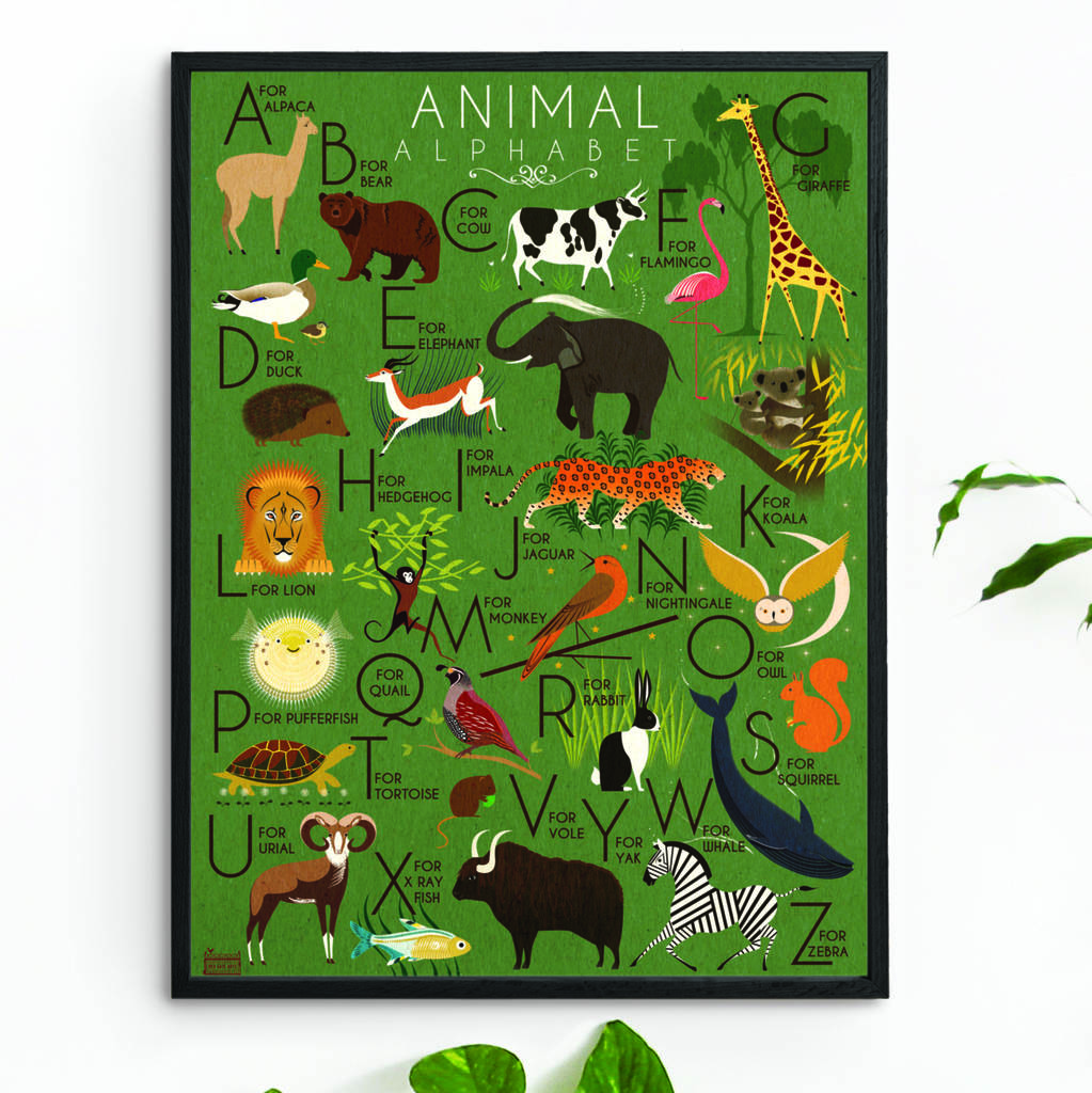 'Animal Alphabet' Art Print, 1 of 3