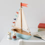 Wooden Sail Away Boat Toy, thumbnail 3 of 3