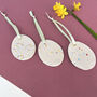 Set Of Three Floral Ceramic Decorations, thumbnail 4 of 8