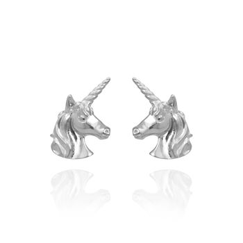 Unicorn Stud Earrings, 4 of 7