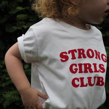 'Strong Little Girls Club' Kids T Shirt, 5 of 5