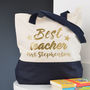 Personalised Best Teacher Metallic Shoulder Bag, thumbnail 2 of 3