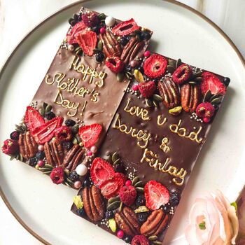 Personalised Chocolate Bar With Strawberry, Raspberry, 7 of 8