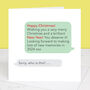 Happy Christmas Funny Text Message Card, thumbnail 1 of 2