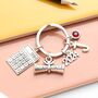 Maths Graduate Personalised Keyring, Graduation Keyring, Accountant, thumbnail 1 of 9