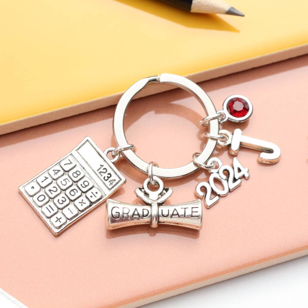 Maths Graduate Personalised Keyring, Graduation Keyring, Accountant, 1 of 9
