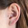 14 Carat Gold Skull Labret Stud Earring, thumbnail 4 of 7