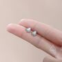 Sterling Silver Droplet Opal Crown Stud Earrings, thumbnail 6 of 12