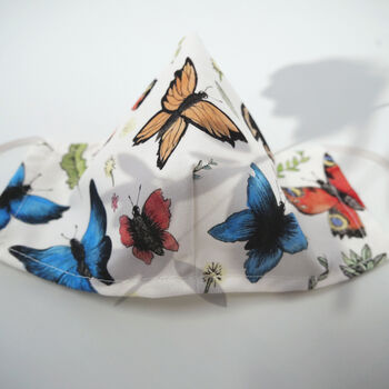 Bamboo And Cotton Butterflies Face Mask, 5 of 7