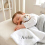 Personalised White Lion Baby Comforter, thumbnail 4 of 8