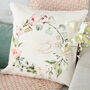Personalised Floral Wreath Foil Cushion Gift For Home, thumbnail 2 of 3