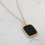 'The Rectangle' Black Onyx Gold Plated Necklace, thumbnail 5 of 9