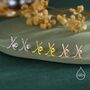 Sterling Silver Hocky Stick Stud Earrings, thumbnail 7 of 12