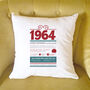 Personalised 60th Birthday Gift 1964 Cushion, thumbnail 4 of 9