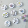 Set Of Eight Easter Badges, thumbnail 1 of 2