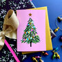 Christmas Tree Gold Foiled Greeting Card, thumbnail 4 of 6