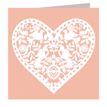 Pale Cut Out Heart Card, 2 of 5