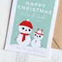 Grandchildren's Christmas Card With Cute Snow People, thumbnail 2 of 4