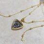 Gold Plated Sterling Silver Evil Eye Necklace, thumbnail 9 of 12