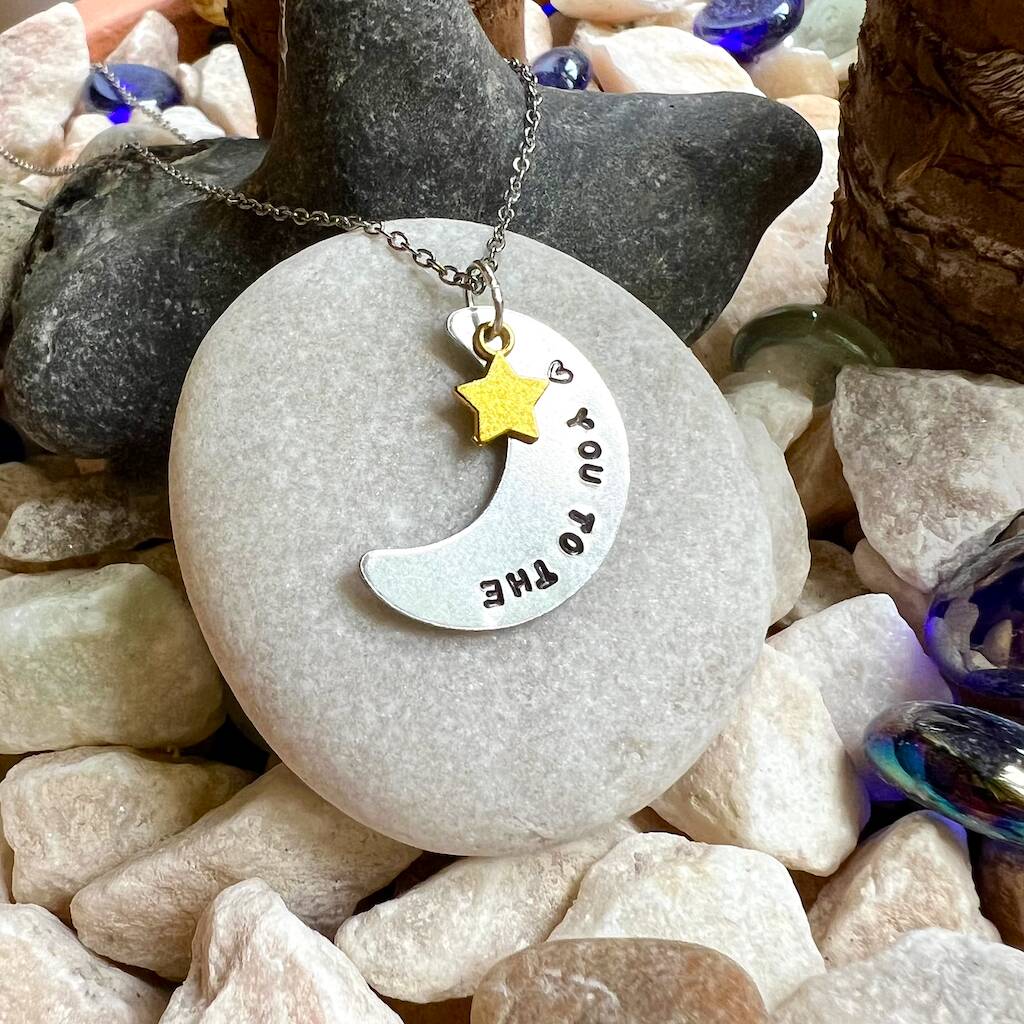 Personalised Love You To The Moon Necklace, 1 of 3