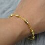 Peridot, Blue Topaz Silver Chain Bracelet, thumbnail 9 of 11