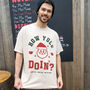 How Yule Doin' Men's Christmas T Shirt, thumbnail 3 of 4