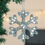 Set Of Three Handmade Snowflake Christmas Tree Baubles, thumbnail 1 of 3