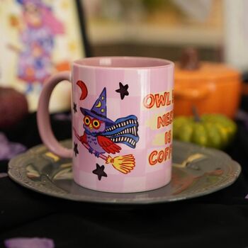 Owl You Need Is Coffee Mug – Funny Halloween Cup, 9 of 9