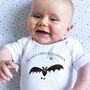 Personalised First Halloween Bat Baby Grow, thumbnail 2 of 2