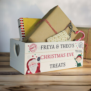 Personalised Christmas White Wooden Crate, 2 of 5