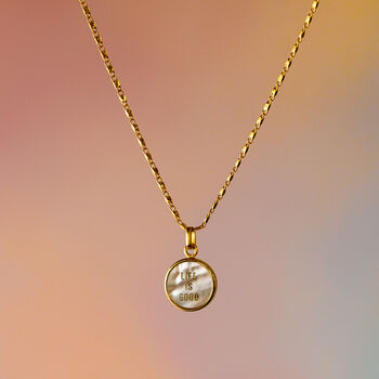 Mother Of Pearl Affirmation Gold Plated Necklace, 4 of 9