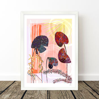 Abstract Tropical Palm Leaf Art Print, 6 of 8
