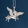 Sterling Silver Pegasus Necklace, thumbnail 2 of 12