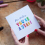Teacher You're A Star Personalised Card, thumbnail 1 of 2