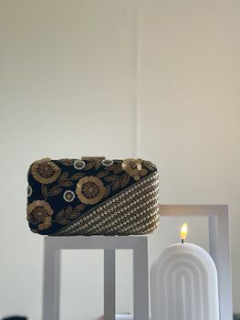 Naples Black And Gold Embellished Clutch, 5 of 5