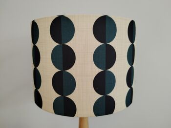 Blue Circles Lampshade Handmade Striking Blue Geometric Lampshade Table Floor Or Ceiling Pendant, 7 of 8