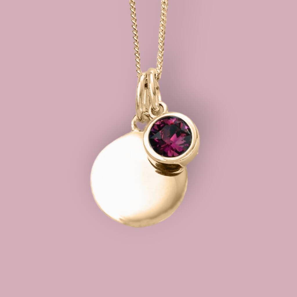 Genuine Amethyst Cz Necklace In 18ct Gold Plated Silver, 1 of 12