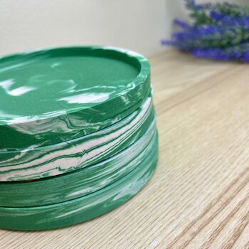 Emerald Green Drinks Coaster With Lip, 6 of 7