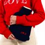 Personalised Heart Initials Hot Water Bottle, thumbnail 1 of 3