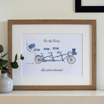 Personalised 'On Your Bike' Family Print, 2 of 7