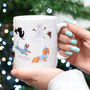 Cute Dachshund Winter Fun Dog Gift Mug, thumbnail 1 of 8
