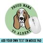 Basset Hound Face Mouse Pad, thumbnail 3 of 5