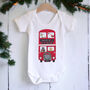 Personalised 'My 1st Christmas' London Bus Baby Outfit, thumbnail 1 of 6