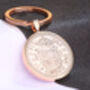 1956 70th Birthday Half Crown Keyring Gift, thumbnail 3 of 5
